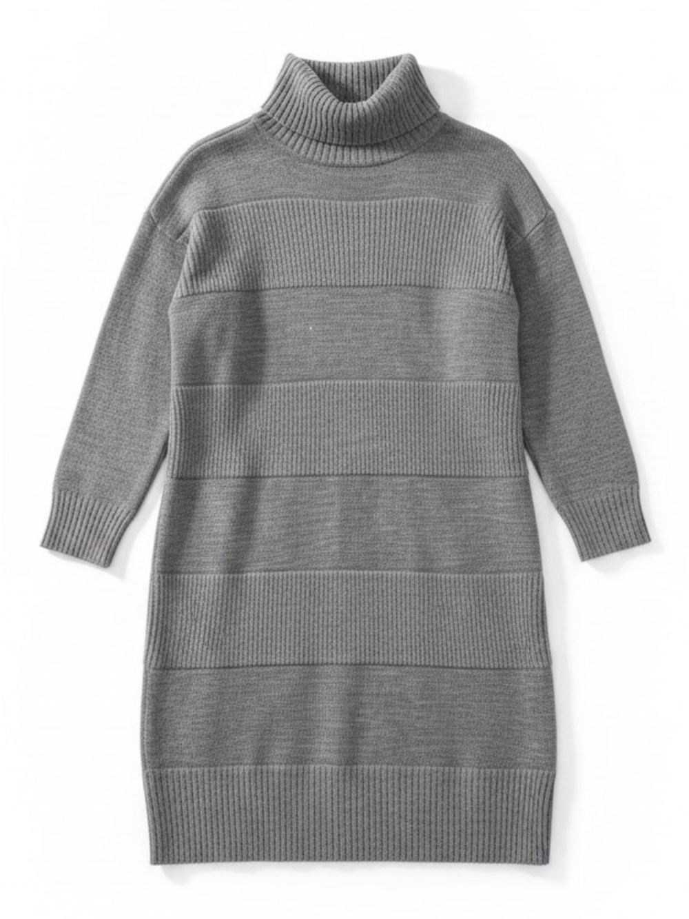 Justfab Grey Long Sleeve Turtleneck Knit Sweater Dress Women’s Size 1X